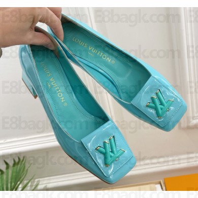 Louis Vuitton Heel 5.5cm Shake Pumps in Patent calf leather Turquoise Green 2023