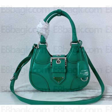 Prada Moon Re-Nylon and leather Bag 1BA381 Green