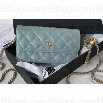 Chanel Flap Phone Holder with Chain AP3071 Gray 2023