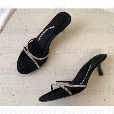 Alexander Wang Heel 5cm DAHLIA Sandals In CRYSTAL Black 2023