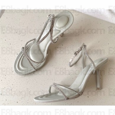 Alexander Wang Heel 8cm DAHLIA Sandals In CRYSTAL Gray 2023