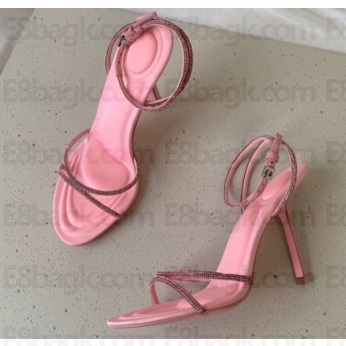Alexander Wang Heel 10.5cm DAHLIA Sandals In CRYSTAL Pink 2023