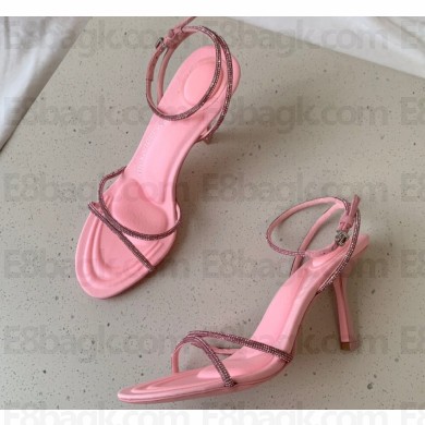 Alexander Wang Heel 8cm DAHLIA Sandals In CRYSTAL Pink 2023