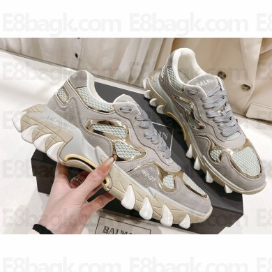 Balmain B-East trainer Sneakers in leather suede and mesh 02 2023