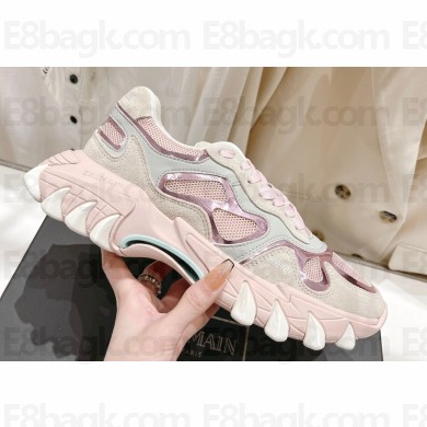 Balmain B-East trainer Sneakers in leather suede and mesh 04 2023