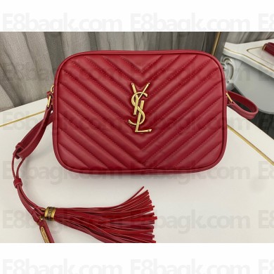 Saint Laurent Lou Camera Bag In Quilted Leather 574494/715232 Red