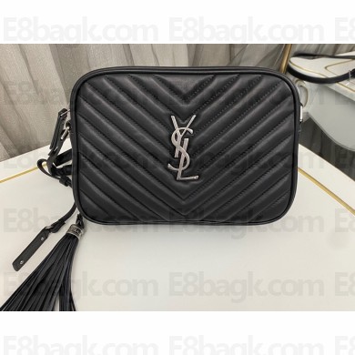 Saint Laurent Lou Camera Bag In Quilted Leather 574494/715232 Black/Silver