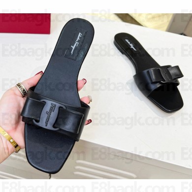 Cheap Sale Ferragamo Leather Slide Sandals 16 2023