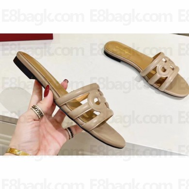 Cheap Sale Ferragamo Leather Slide Sandals 12 2023