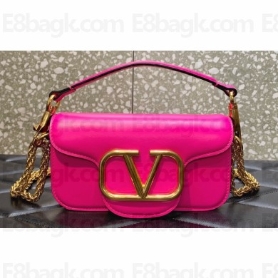Valentino VLogo Signature Loco Small Shoulder Bag Fuchsia