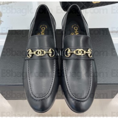 Chanel Horsebit CC Logo Loafers Black 2023