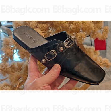 Balenciaga Heel 2.5cm Cosy Cagole Mules Black 2023
