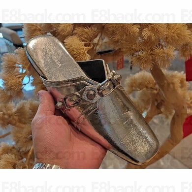 Balenciaga Heel 2.5cm Cosy Cagole Mules Silver 2023