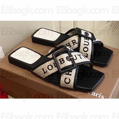 Christian Louboutin Crossimule Sandals White/Black 2023