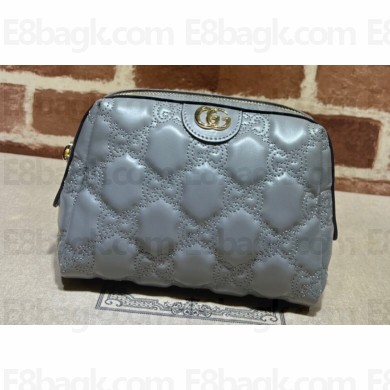Gucci GG Matelassé beauty case bag 726047 Gray