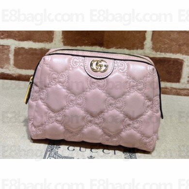 Gucci GG Matelassé beauty case bag 726047 Pink