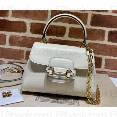 Gucci Horsebit 1955 mini bag 703848 leather White