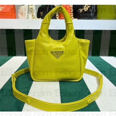 Prada Small padded Soft nappa-leather bag 1BA359 Yellow 2023