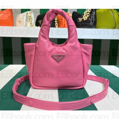 Prada Small padded Soft nappa-leather bag 1BA359 Pink 2023