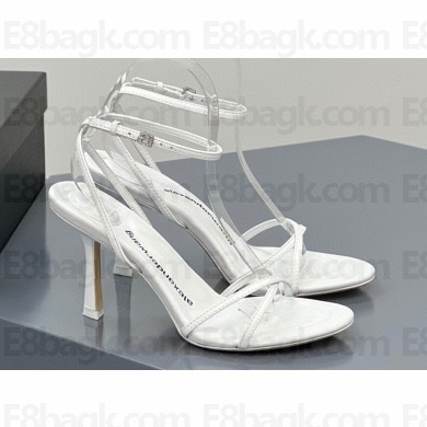 Alexander Wang Heel 8.5cm DAHLIA Sandals Leather White 2023