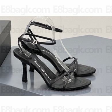 Alexander Wang Heel 8.5cm DAHLIA Sandals Leather Black 2023
