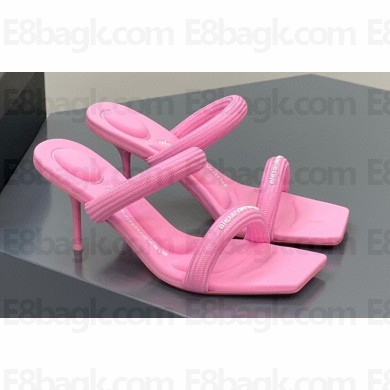 Alexander Wang Heel 7.5cm Julie Sandals In PADDED NYLON Pink 2023