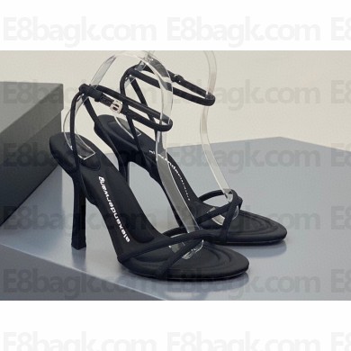 Alexander Wang Heel 10.5cm DAHLIA Sandals Satin Black 2023
