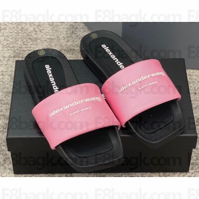 Alexander Wang AW Pool Slide sandals IN NYLON Pink 2023
