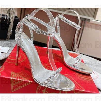 Christian Louboutin Heel 10cm So Me spikes Sandals Silver
