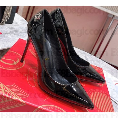 Christian Louboutin Heel 6.5cm/8.5cm/10cm/12cm Sporty Kate Pumps Patent Black