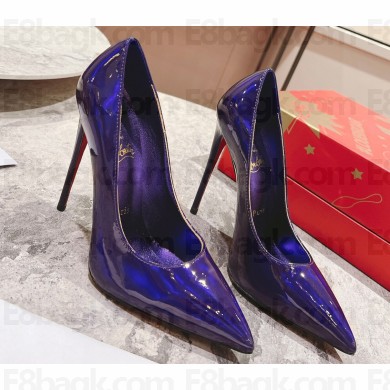 Christian Louboutin Heel 6.5cm/8.5cm/10cm/12cm Kate Pumps Pearlescent Patent Purple