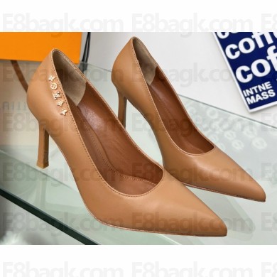 Louis Vuitton Heel 8.5cm Signature Pumps in calf leather Brown 2023