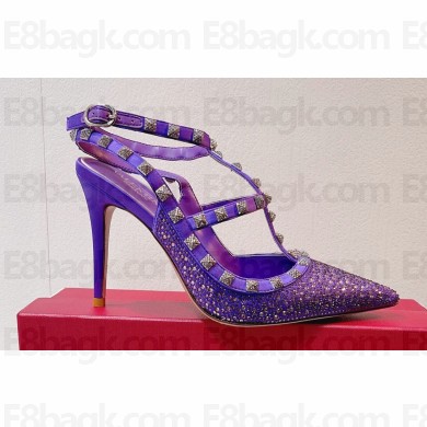 Valentino Satin Rockstud pumps with Crystals 10 2023