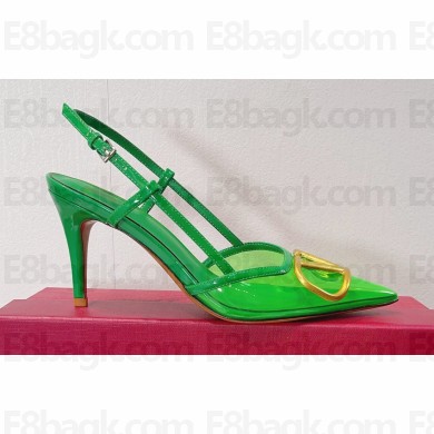 Valentino PVC VLogo Signature slingback pumps in transparent polymer material 09 2023