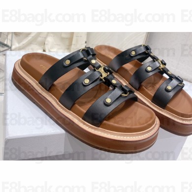 Celine Slides Tippi In Calfskin Black 2023