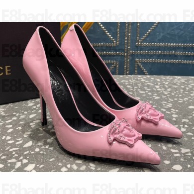 Versace Heel 9.5cm La Medusa Pumps Patent Pink 2023