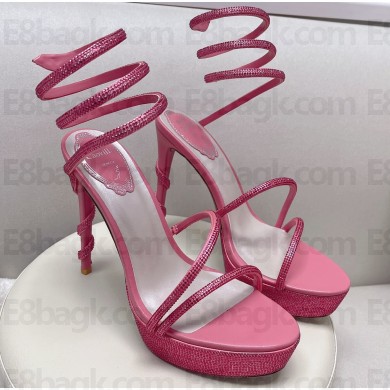 Rene Caovilla platform 13.5cm Margot crystal Sandals Satin 06