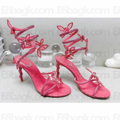 Rene Caovilla Heel 9.5cm Margot crystal Sandals butterflies Pink
