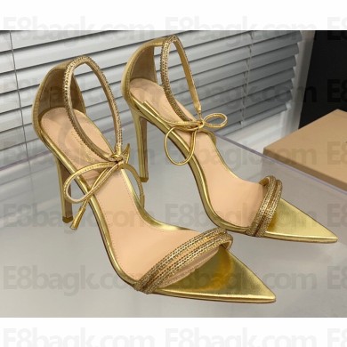 Gianvito Rossi Heel 10.5cm MONTECARLO Sandals Gold with crystals 2023