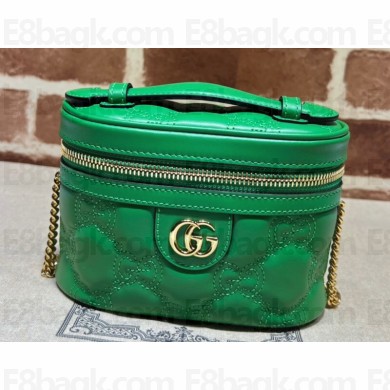 Gucci GG Matelassé top handle mini bag ‎723770 Green 2023
