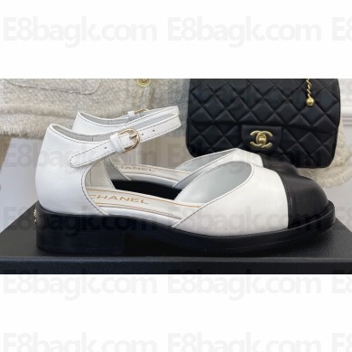 Chanel Shiny Goatskin Mary Janes G39858 White 2023