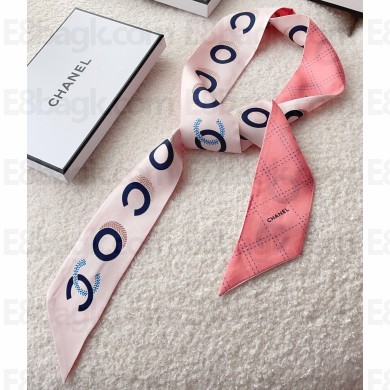 Chanel Silk Twill Slim Bandeau Scarf 6x120cm 01 2023