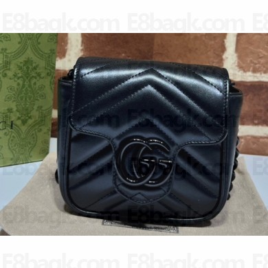 Gucci GG Marmont matelassé belt bag ‎‎739599 Black 2023