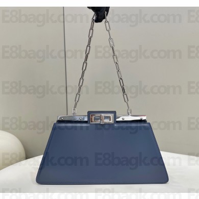 Fendi leather Peekaboo Cut Medium bag Blue 2023