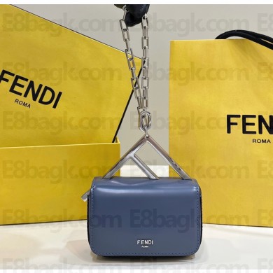 Fendi leather Nano Bag F bag Blue 2023