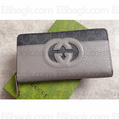 Gucci Pouch Bag with cut-out Interlocking G 723320 Gray 2023