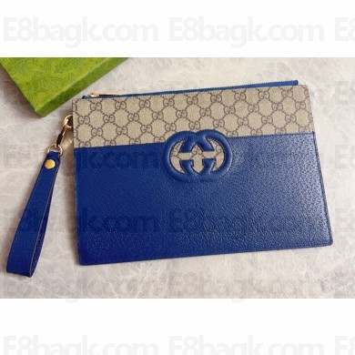 Gucci Pouch Bag with cut-out Interlocking G 723320 Blue 2023