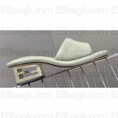 Fendi Baguette nappa leather slides Light Green 2023