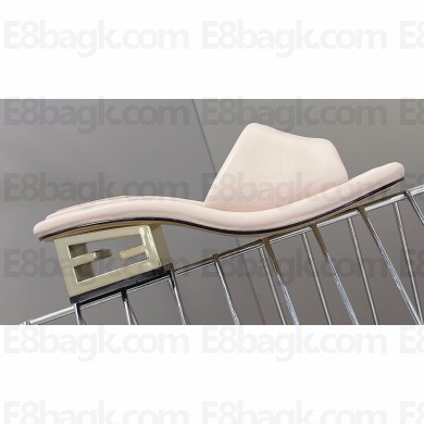 Fendi Baguette nappa leather slides Light Pink 2023