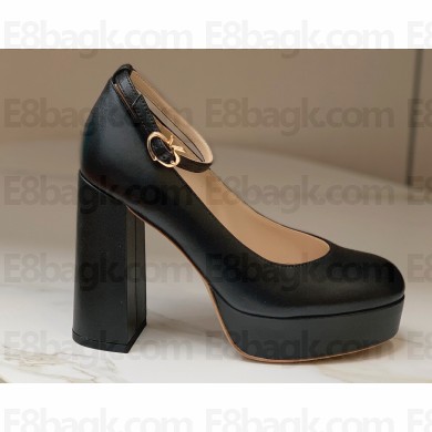 Gianvito Rossi Heel 11.5cm Platform 3.5cm Manila Pumps Leather Black 2023